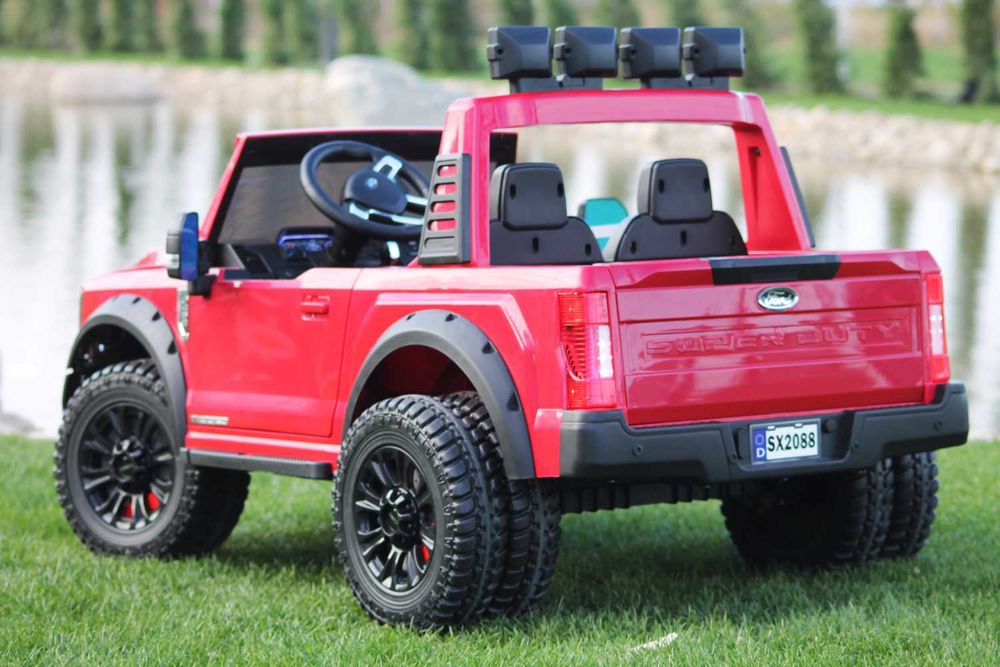Masinuta electrica pentru 2 copii Ford F450 Super Duty 4x45W 12V #RED
