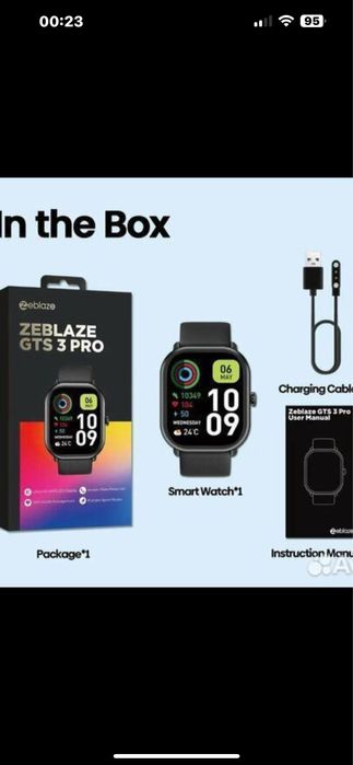 Умные часы  Zeblaze GTS 3 pro black 2 шт