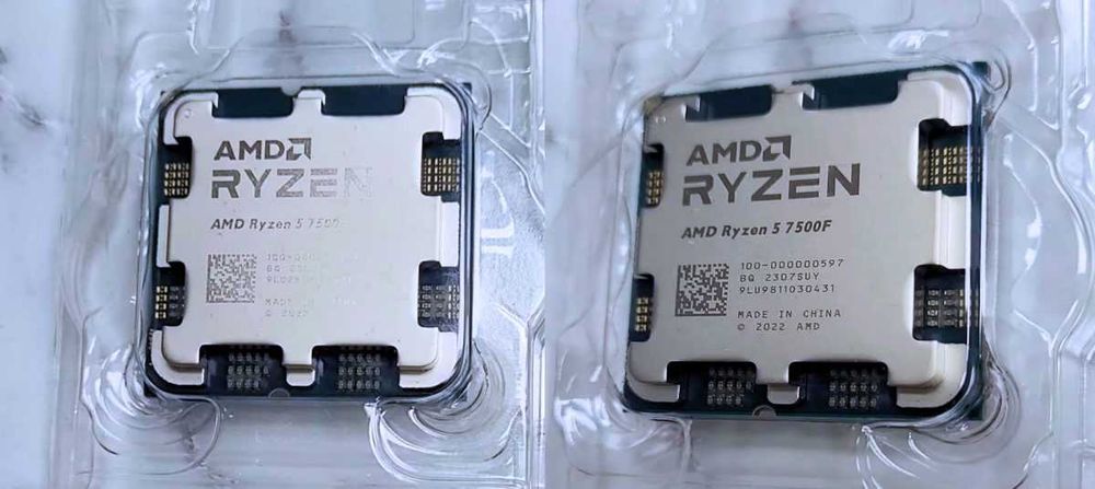 Чисто нов процесор AMD Ryzen 5 7500F, 6-ядрен, AM5 up to 5.00 GHz