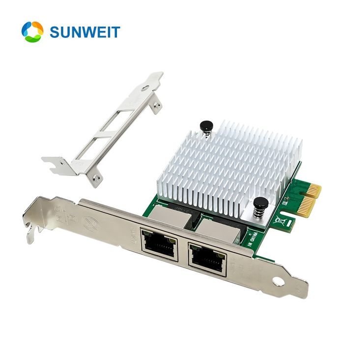 # PCi-e Realtek RTL8111H Dual RJ45 Gigabit Сетевая карта PC Lan Card