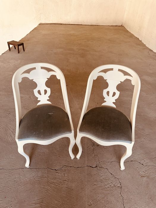 Елегантен комплект 2 шведски трапезни стола от масив – Gustavian / New Classic