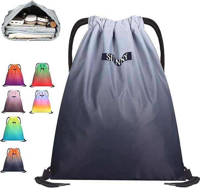 Водоустойчива чанта тип торба спортна с връзки сгъваема