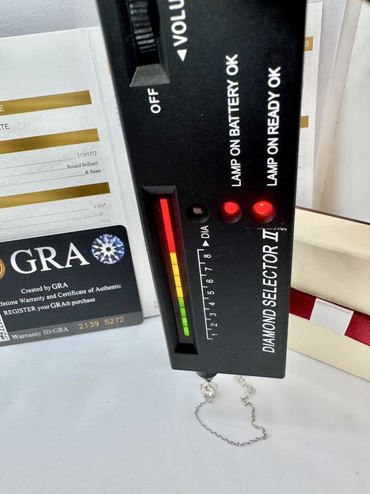 Сребърна гривна с мойсанит (Диамант) 1 карат