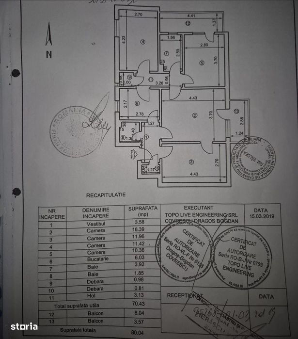 Apartament 4 camere – 82 mp, zona Traian / 24 Trepte, etaj 4/4