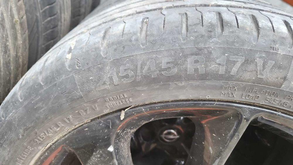 Jante cu anvelope opel adam 2017 215/45R17