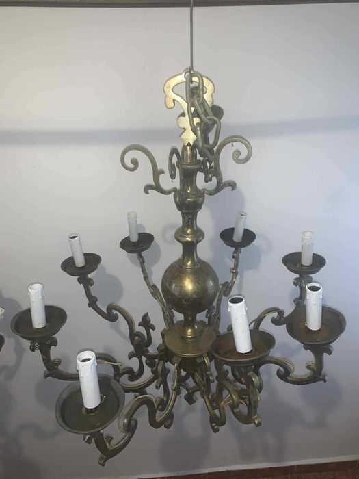 Candelabru set din bronz masiv