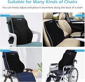 Perna sprijin lombar, auto, birou, invalizi, gravide, spuma memorie