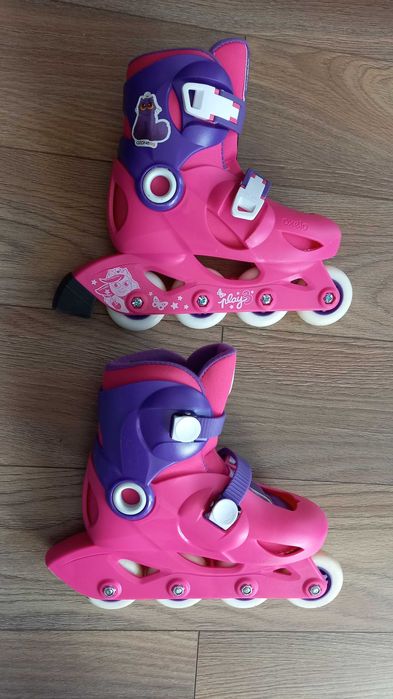 Детски ролери номер 30-32 розови Oxelo play 3