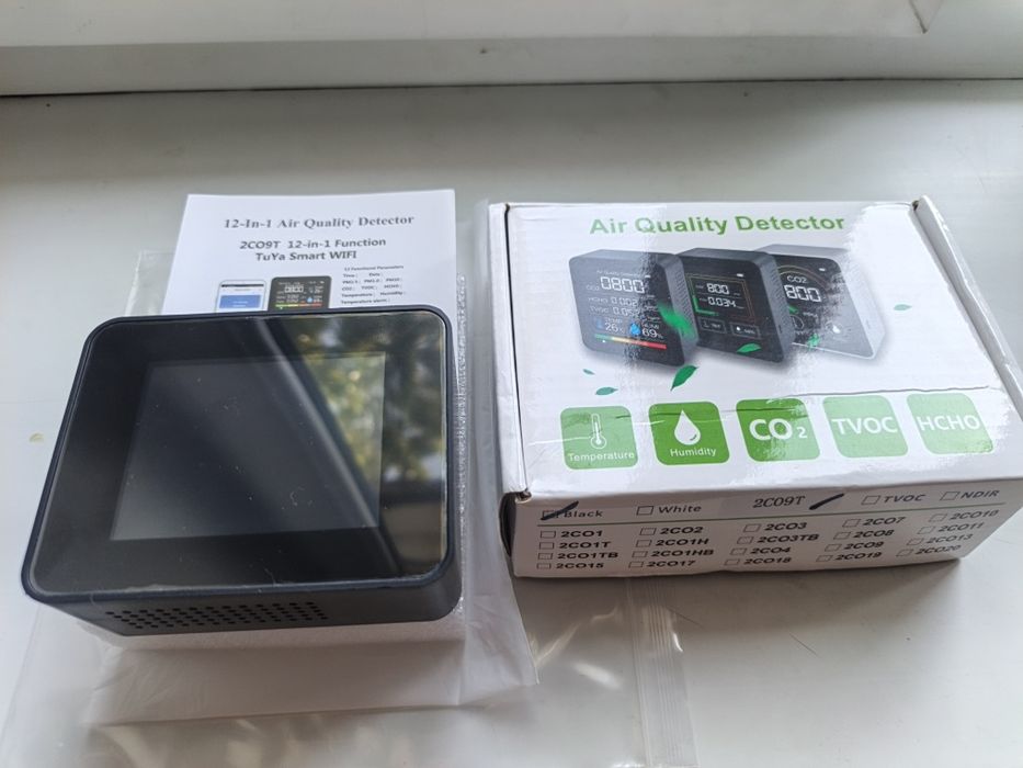 Монитор качества воздуха 12 в 1 Tuya Wi-Fi (2CO9T)