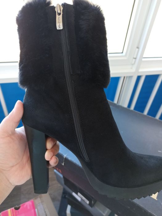 Сапоги зимние замша цигейка