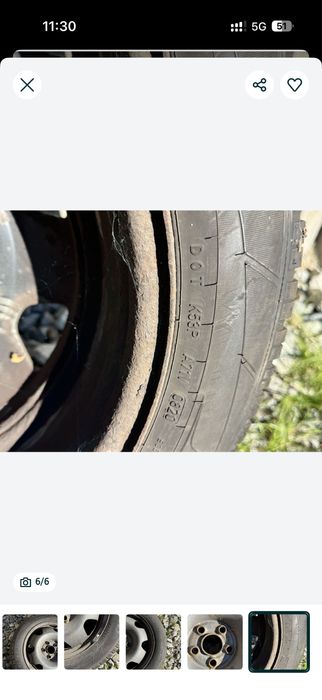 Roti de iarna, jante tabla si cauciucuri 215/60/17 C Vw T6, T5