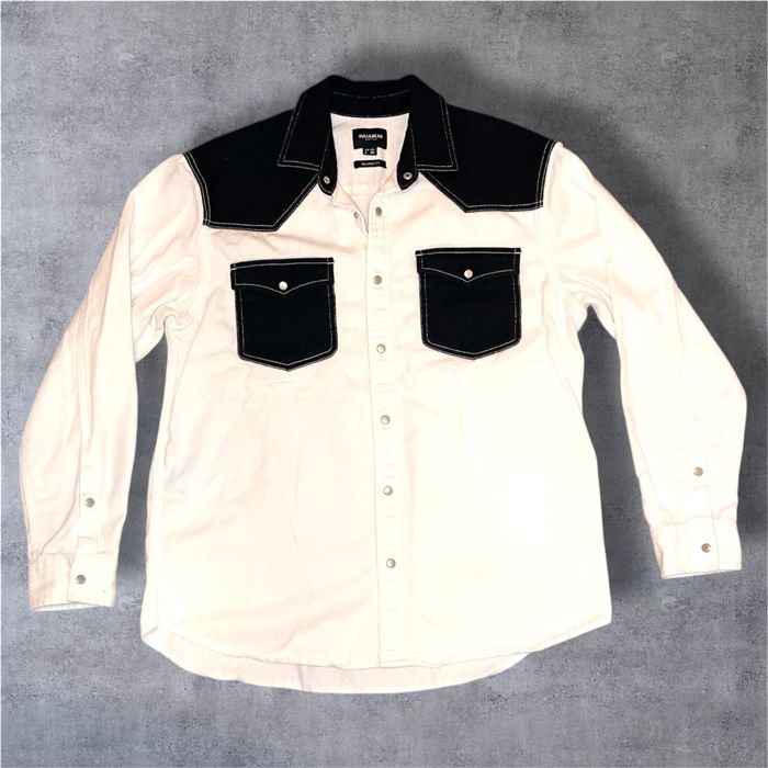 Camasa Pull & Bear , ca noua marimea L . Alb-negru