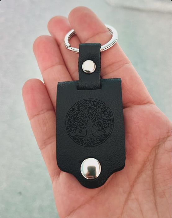 Кожен ключодържател със снимка и гравюра/подарък