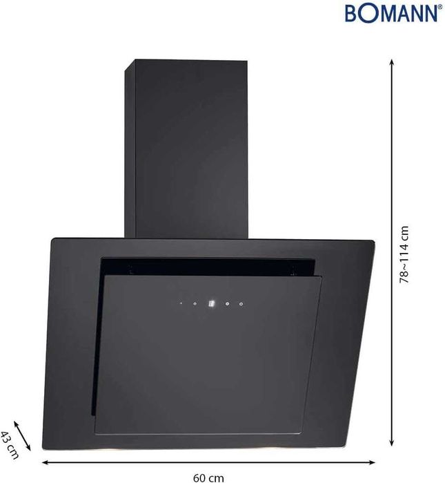 Кухненски абсорбатор Bomann DU 7603 G 60см (Черен)