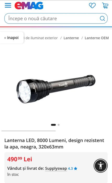 Lanterna TrustFire 8000 lumeni