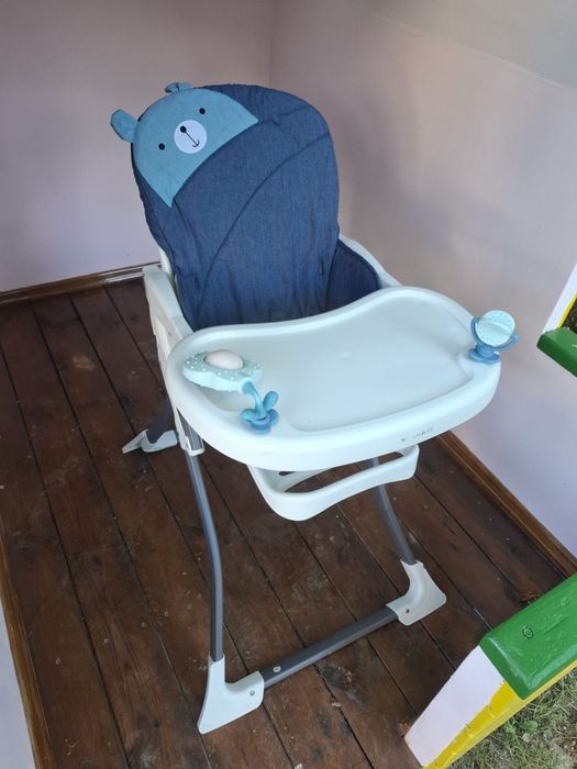 Scaun de masa bebelusi Wunderkid Happy, ursulerul albastru