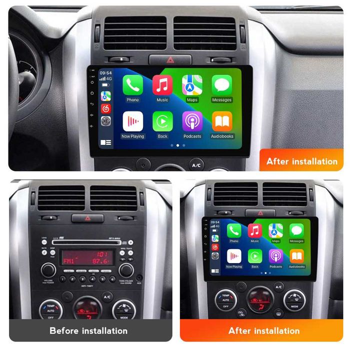 Navigatie Android 14 Suzuki Grand Vitara 1/8 Gb Waze CarPlay + CAMERA