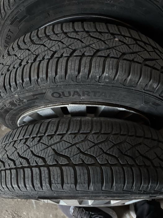 Jante cu cauciucuri+ capace 15 opel