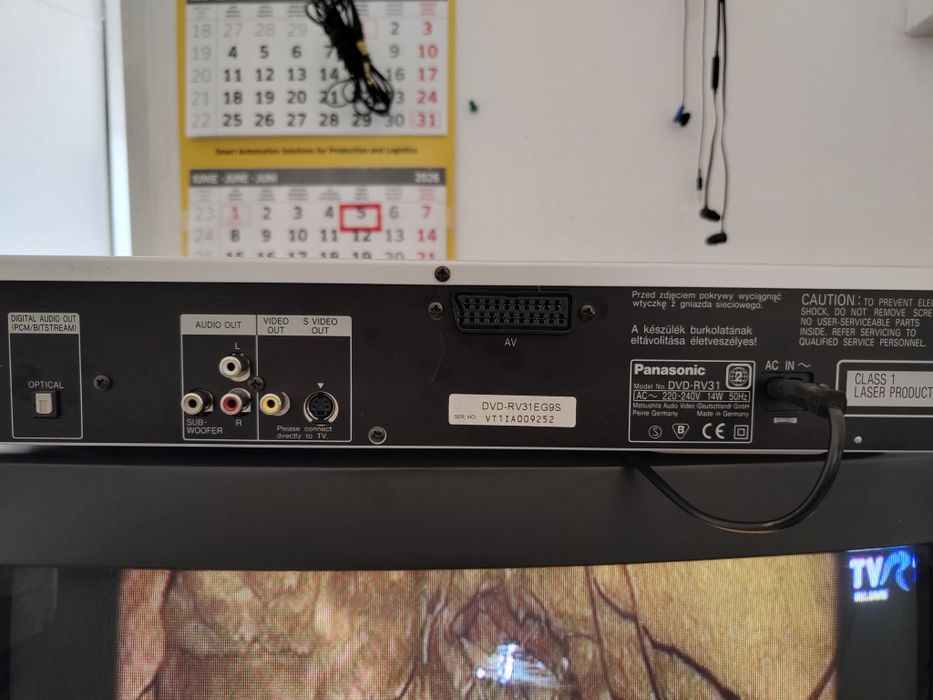 CD, DVD player Panasonic RV31 DAC audio de 96kHz/24 biți Bass Plus