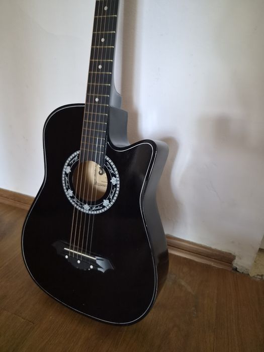 Chitară acustică Jinle/JieliSi – neagră, cutaway