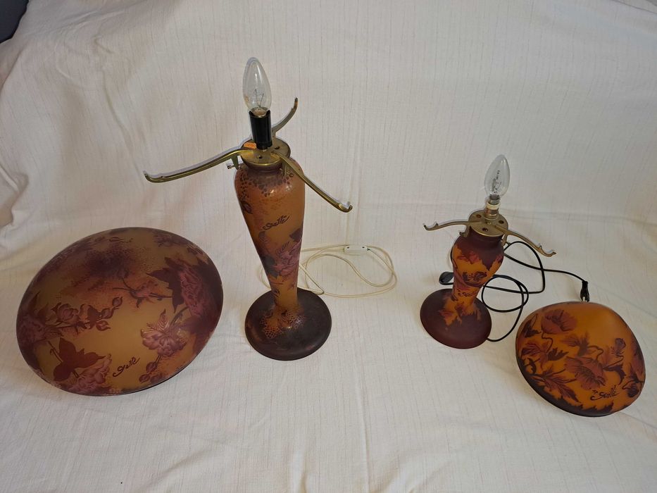 veioza Galle inaltime 46 - 52 cm rara de colectie