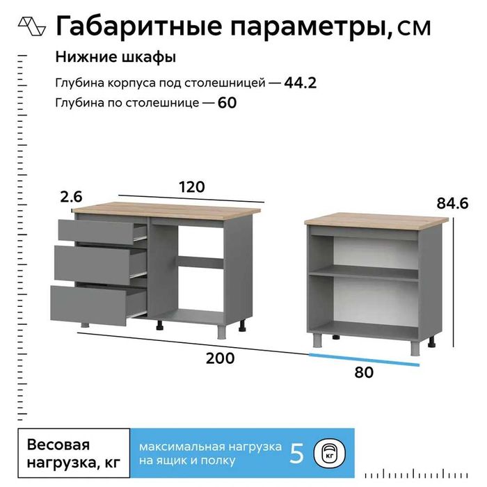 Кухонный гарнитур «Эккервуд» 2,0 м от YANA ECO MEBEL