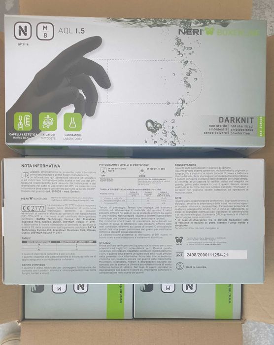 Черни еднократни нитрилни ръкавици нитрил