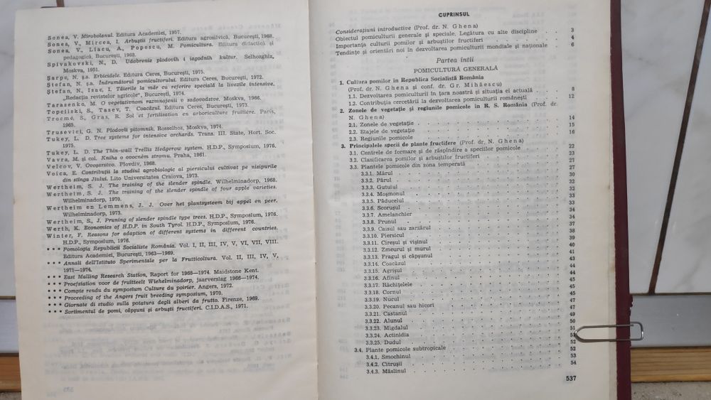 Vând manual de pomicultură generală și specială - București 1977