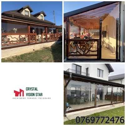 Inchidere terasa , foisoare si balcoane cu folie PVC Cristal