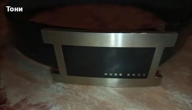 BOSS ORIGINAL Нов Мъжки Колан Изцяло от Естествена Кожа 110см.