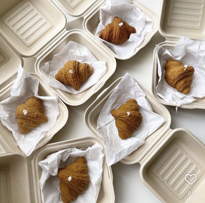 Lumanare handmade - croissant ( pret / buc)