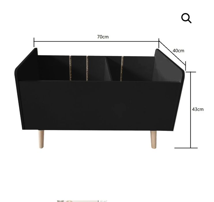 Бяла дървена ракла за съхранение на играчки или списания