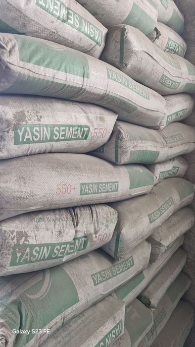 Yasin 550+ va 450+ marka sementlar bor, bepul yetkazib beramiz