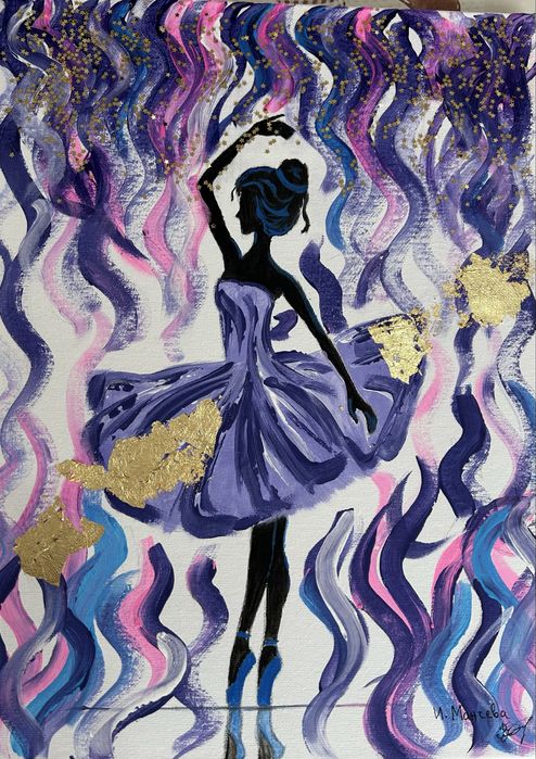 Ръчно рисувана картина на платно