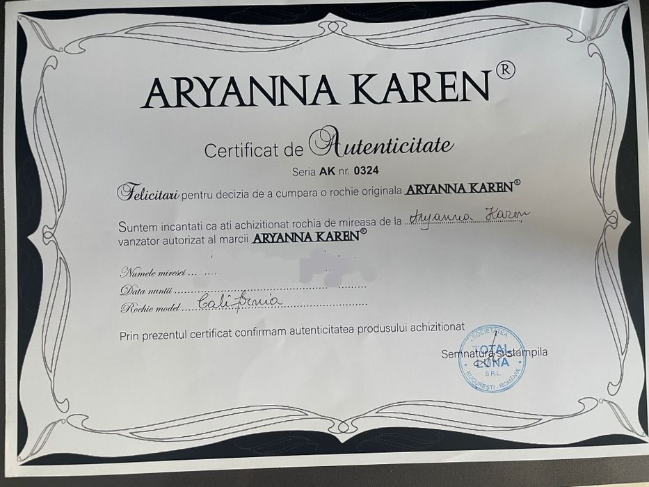 Rochie de mireasa Aryanna Karen
