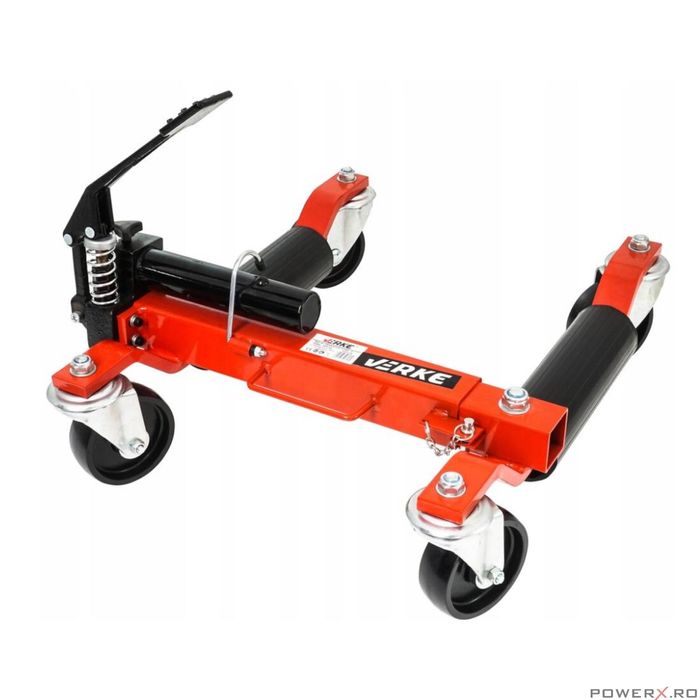 Carucior cu role extensibile 300-500 mm, 9''', pentru transport masini