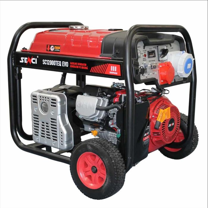 Generator de curent SENCI SC12000TEQ EVO P.max=9.5kW 230V/400V, roti si manere incluse, motor benzina, ATS inclus