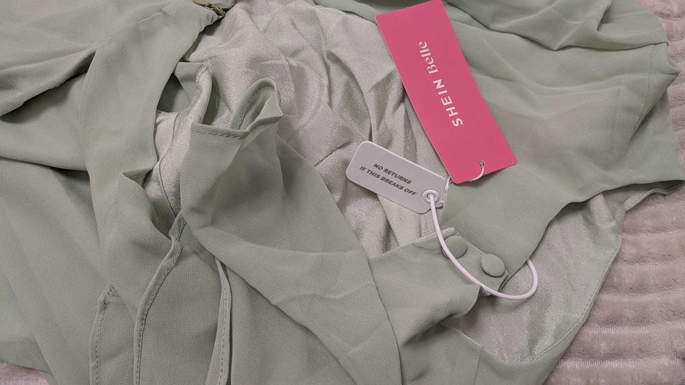 Официална дамска рокля (цвят мента) от SHEIN