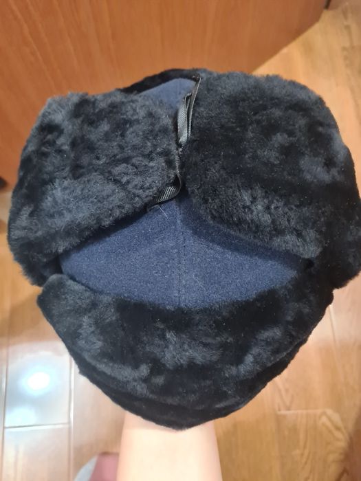 Новая ушанка темно синий цвет