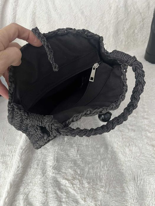 Geanta plaja neagra Stradivarius