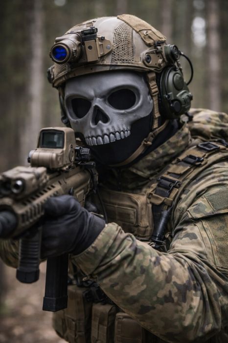 Маска ghost из ABS пластика