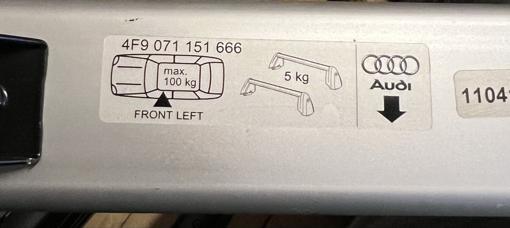 Bare transversale portbagaj Audi Original