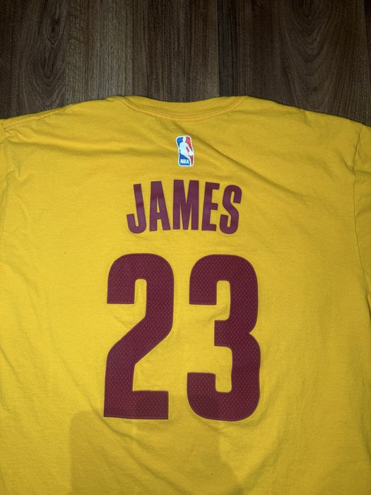 тениска Adidas LeBron James Cleveland Cavaliers Shirt Adidas Yellow Short Sleeve