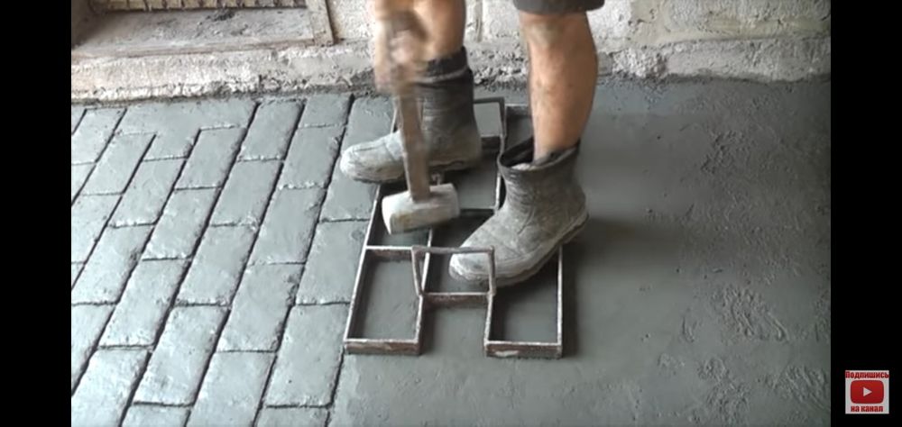 Трафарет для тротуарной плитки