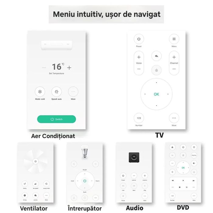 Telecomandă universală WIFI Tuya compatibila cu peste 50.000 modele