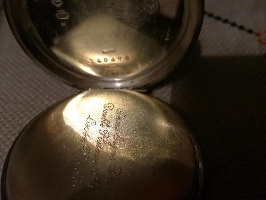 Швейцарски сребърен часовник Ancre Ligne Droit