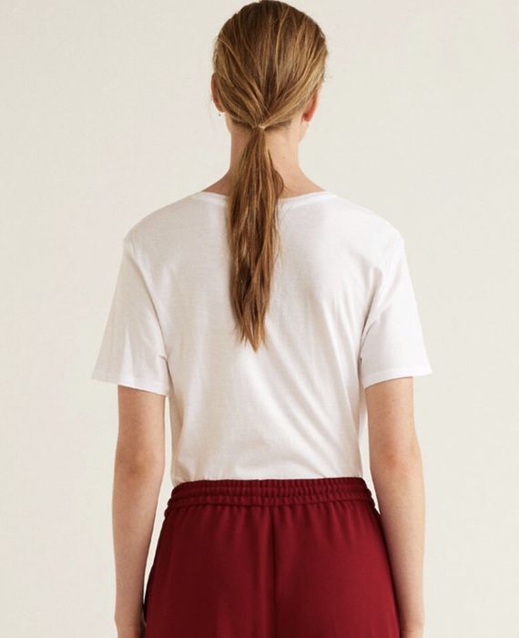 Tricou Mango pe alb de dama/femei cu imprimeu NYC NEW YORK CITY 3D