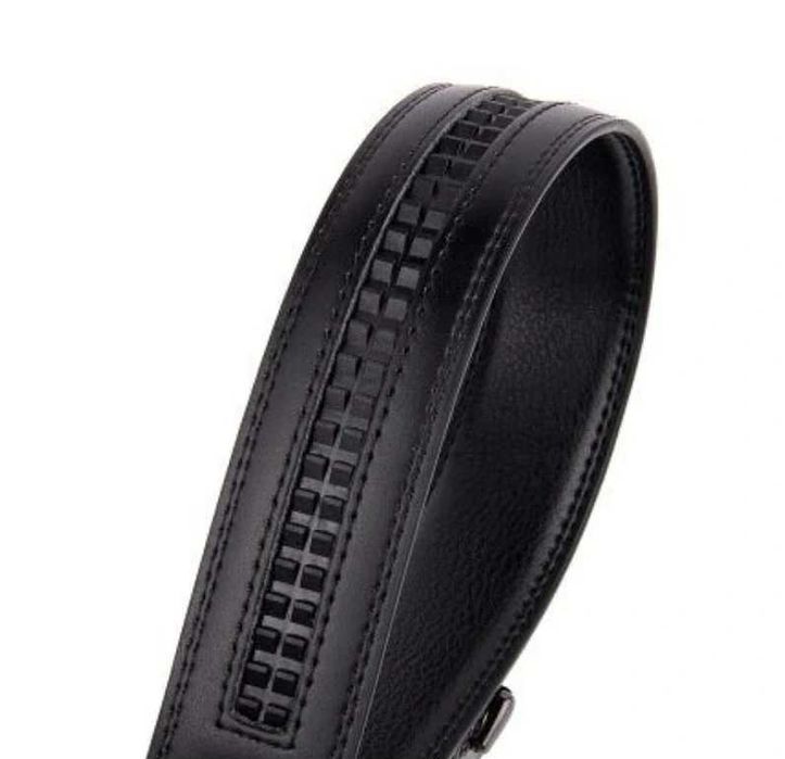 NEW - Avamsi - Curea cu inchidere automata, 100% Piele Naturala, Negru Grant