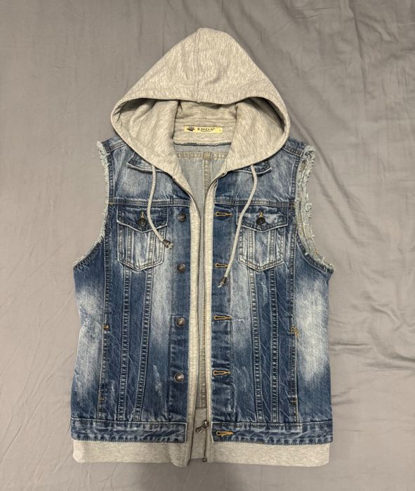 Дънков елек с качулка размер L