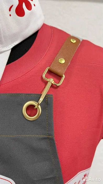 Фартук с логотипом, вышивкой,